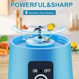 ohn USB Rechargeable, 2000mAh, Portable, Easy and quick use 25 W Mixer Grinder image 3