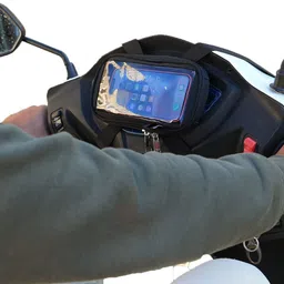 anthub Scooter/Scooty Mobile Holder for Fascino 125 FI Bike Mobile Holder image 4