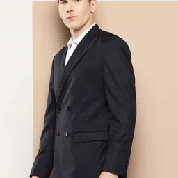 invictus Men Solid Double Breasted Formal Blazer image 3