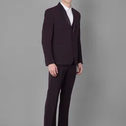 canary london Men 3-Piece Formal Suit Solid Suit image 3