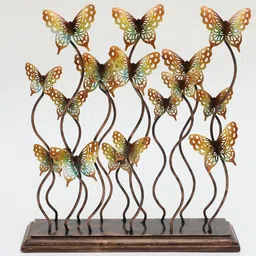 vedas Metal Multicolour Navya Cluster Butterflies Table Decor image 3