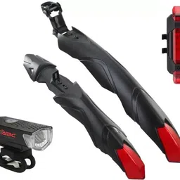 Front & Rear Mudguard Dual Tone with Iron Fitting & with Cycle Light Full Length Front & Rear Fender-image-74