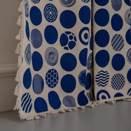 tramb Polyester Abstract 5 ft Light Filtering Eyelet Window Curtain image 4