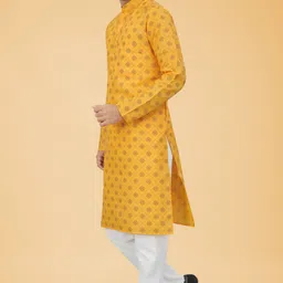 colorbenz Men Printed Cotton Blend Straight Kurta image 3