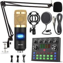 urban infotech BM-800 Microphone Kit with Sound Card and Boom Arm for Studio Recording Microphone-picture-48