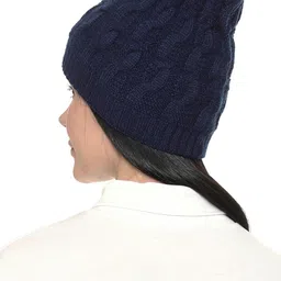 Gajraj Unisex Blue & Black Beanie image 3