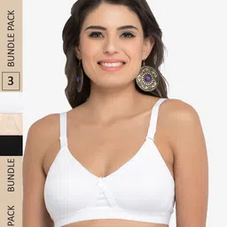College Girl Pack Of 3 Non Padded & Non-Wired Bra-picture-22