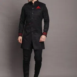 Utsav Fashion Self-Design Sherwani Set-picture-40