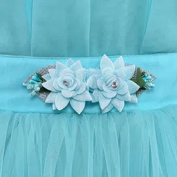 Wish Karo Sea Green Net Dress image 4