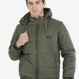 Xohy Men Olive Green Lightweight Outdoor Padded Jacket-picture-24