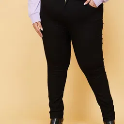 max Women Plus Size Black Clean Look Jeans-picture-29