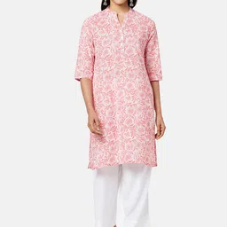 RANGMANCH BY PANTALOONS Floral Printed Pure Cotton Kurta-picture-35
