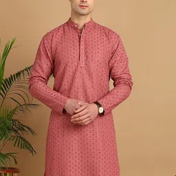FUBAR Geometric Embroidered Thread Work Kurta image 1