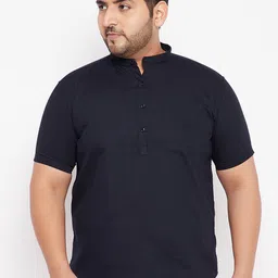 SHOWOFF Men Navy Blue Thread Work Kurta-picture-35