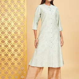 RANGMANCH BY PANTALOONS Floral Embellished A-Line Kurta-picture-23