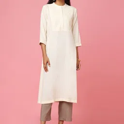 Marigold Lane Yoke Design Band Collar A-Line Kurta-picture-31