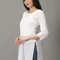 DIVINATION Round Neck Straight Kurti image 3