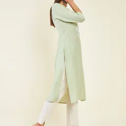 Soch Round Neck Beads and Stones Straight Kurta image 3