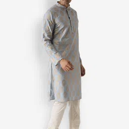 KISAH Ethnic Motifs Printed Mandarin Collar Straight Regular Kurta image 4