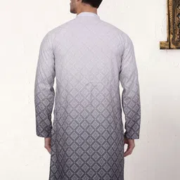 Jompers Ethnic Motifs Printed Mandarin Collar Sequinned Cotton Straight Kurta image 2