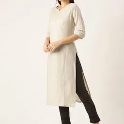 KALINI Women Flared Sleeves Mirror Work Kurta image 3