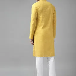 See Designs Men Yellow Kurta image 3
