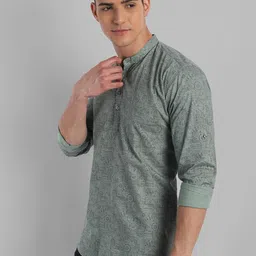 Majestic Man Geometric Printed Pure Cotton Kurta image 4