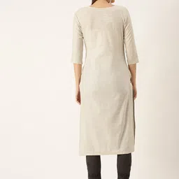 KALINI Women Flared Sleeves Mirror Work Kurta image 4