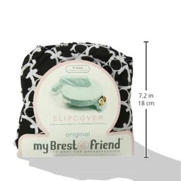 My Brest Friend 100% Cotton Nursing Pillow Original Slipcover – Machine Washable Breastfeeding Cushion Cover - Pillow not Included, Black & White Marina image 4