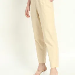 Oxinexx Cotton Woman Trouser Pants Regular Fit Kurti Pant Daily Office Formal Casual Use image 4