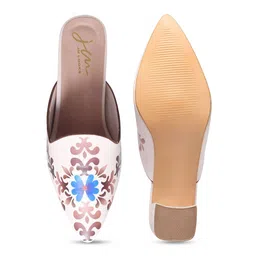 JM Looks Women Printed Block Mules image 4