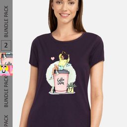 CHOZI Pack Of 2 Printed Regular Fit Cotton Casual T-shirt-picture-22