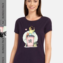CHOZI Pack of 2 Printed Cotton T-shirt-picture-31