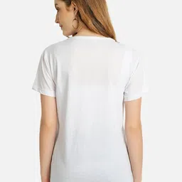 CHOZI Pack Of 2 Printed Round Neck Cotton Regular T-shirts image 2