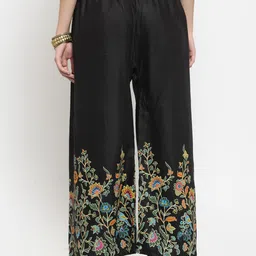 Clora Creation Women Pack of 2 Floral Printed Knitted Ethnic Palazzos image 3