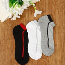 MUTAQINOTI Men Pack Of 3 Patterned Antimicrobial Ankle-Length Socks-picture-39