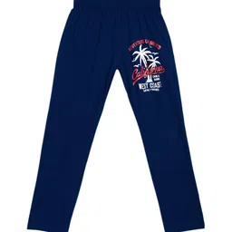 SWEET ANGEL Boys Navy Blue & Red Carlifornia Printed Straight-Fit Pure Cotton Track Pants-image-48