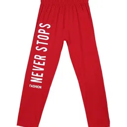 SWEET ANGEL Boys Red Printed Straight-Fit Pure Cotton Track Pants-picture-33