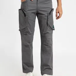 Banana Club Men Mid Rise Cotton Cargo Trousers-picture-31