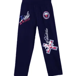 SWEET ANGEL Boys Navy Blue Solid Pure Cotton Track Pants-picture-48