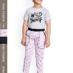IndiWeaves Boys Pack Of 2 Printed Cotton Track Pants-picture-30