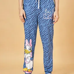 Dreamz by Pantaloons Women Daisy Duck Printed Cotton Joggers-image-14