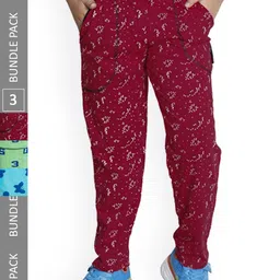 IndiWeaves Boys Pack Of 3 Graphic Printed Cotton Track Pants-image-66