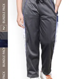 IndiWeaves Boys Pack Of 2 Mid-Rise Regular Fit Track Pants-image-86