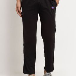 mack jonney VIMAL JONNEY Men Black Solid Regular Track Pants-picture-12