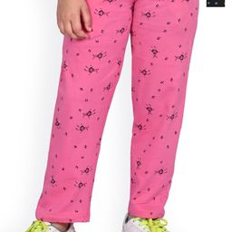 BAESD Girls Pack Of 2 Printed Pure Cotton Track Pants-picture-39
