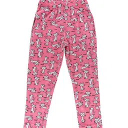 DYCA Girls Pink Cat Printed Track Pants-picture-48