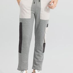 Snitch Men Colourblocked Relaxed-Fit Track Pants-picture-20