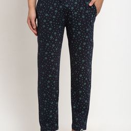 mack jonney VIMAL JONNEY Men Navy Blue Printed Regular Fit Track Pants-picture-13