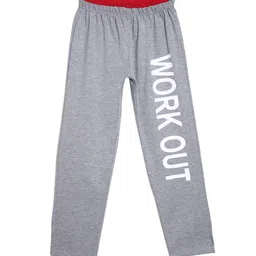SWEET ANGEL Boys Grey Melange Printed Typography Cotton Track Pant-picture-18